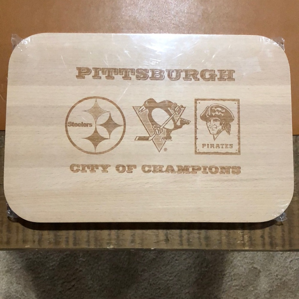 NEW Pittsburgh “City of Champions” cutting board MADE IN USA.